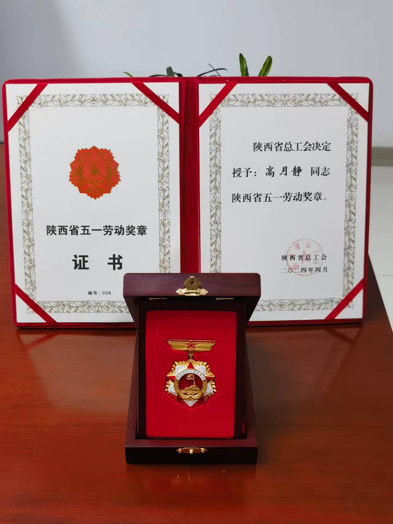 藍曉科技董事長高月靜榮獲2024年度陜西省五一勞動獎章 藍曉科技董事長高月靜榮獲2024年度陜西省五一勞動獎章